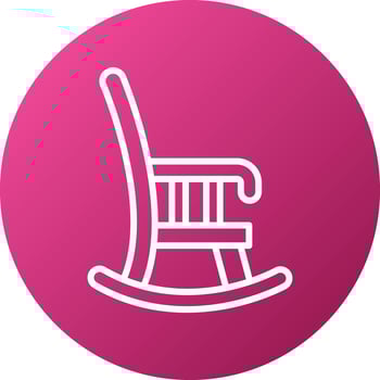 Rocking Chair Icon Style vector