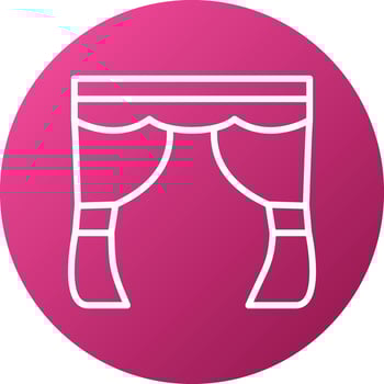 Curtains Icon Style vector