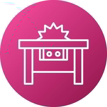 Table Saw Icon Style vector