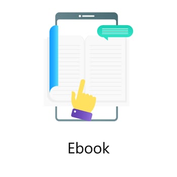 Digital library, ebook in editable style vector