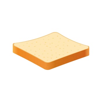 Slice of fresh bread for sandwich Illustration of food for shops vector