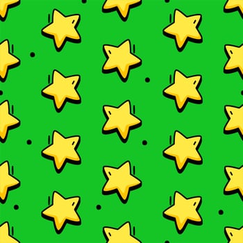 Retro style pattern stars on a green background shopping concept Vector illustration