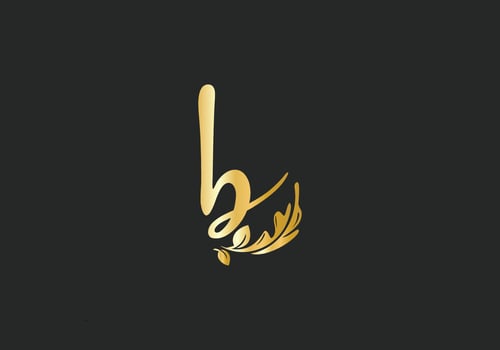 Letter B Monogram design elements graceful template Gold Beauty Industry fashion logo cosmetics business natural vector