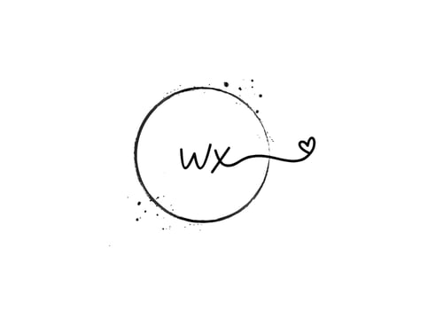 Letter WX Monogram design elements graceful template vector