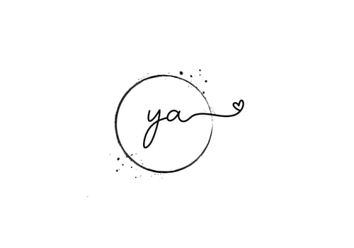 Letter YA Monogram design elements graceful template vector