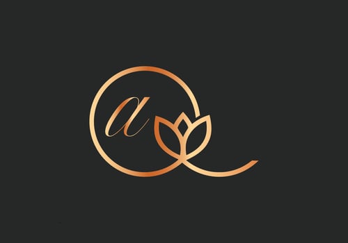 Letter A Monogram design elements graceful template Gold Beauty Industry fashion logo vector