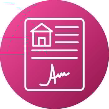 House Contract Icon Style vector