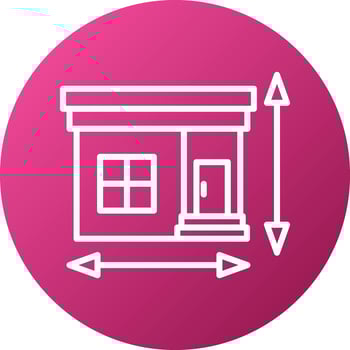 House Measurement Icon Style vector