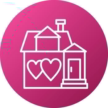 Dream House Icon Style vector