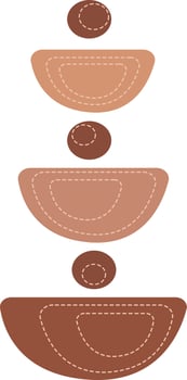 Abstract figures in neutral tones. Simple vector illustration, for children, magazines, advertising, logo, mobile applications.