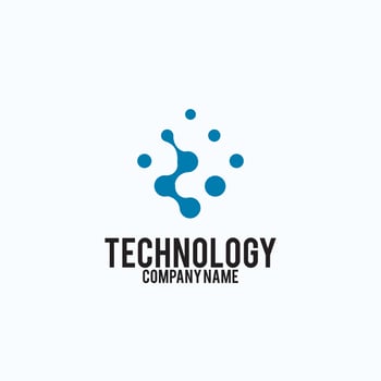 Technology - vector logo for corporate identity. Abstract chip sign. Network, internet tech concept illustration. Design element.