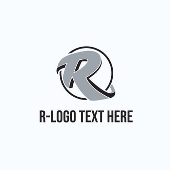Logo Design R Letter vector