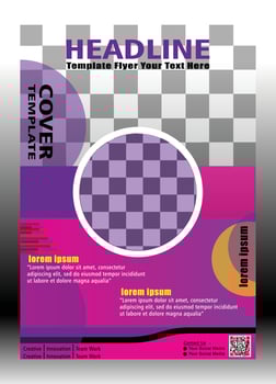 Poster flyer pamphlet brochure. cover design layout space for photo background. suitable for flyer design, brochure, book cover, print. Design template Vector