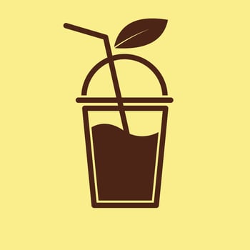 thai tea cup logo vector illustration