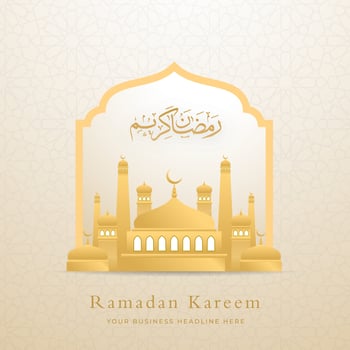 ramadan kareem islamic background with modern and arabic style use for social media ads content eid mubarak, eid fitr, ramadan mubarak, hajj, umrah, iftar party vector