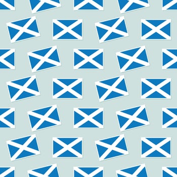 Seamless Scotland flag in flat style pattern vector