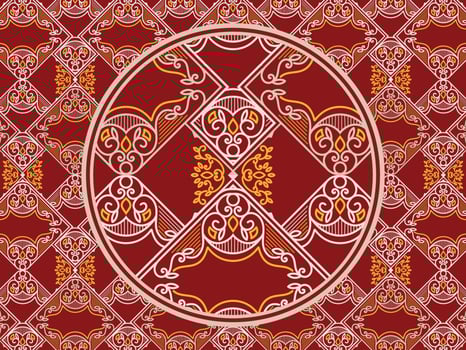 Seamless pattern with ethnic  ornamental vector