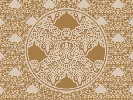 Seamless pattern with ethnic  ornamental vector