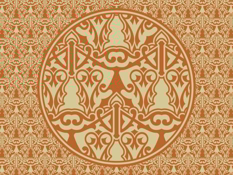 Seamless pattern with ethnic  ornamental vector