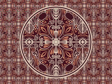 Seamless pattern with ethnic  ornamental vector