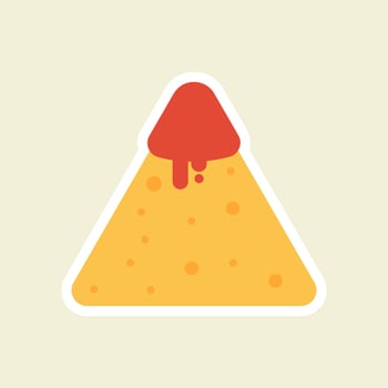 Cute and kawaii cartoon Happy Tortilla Chip Character. Nachos character Vector Illustration