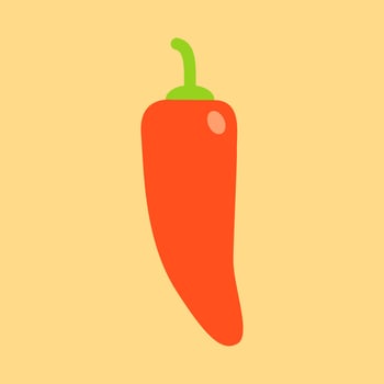 Hot Red Chili Jalapeno Pepper Icon set Isolated color background Flat design Vector illustration