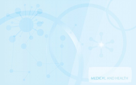 Medical and health background,medical Abstract molecules,innovative medical science,2d illustration vector