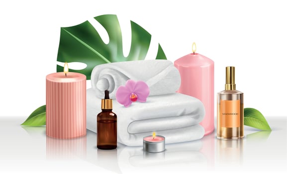 Spa Accessories Realistic Composition vector