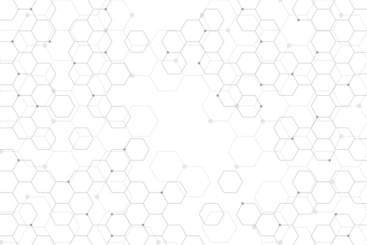 White abstract background with hexagon pattern vector