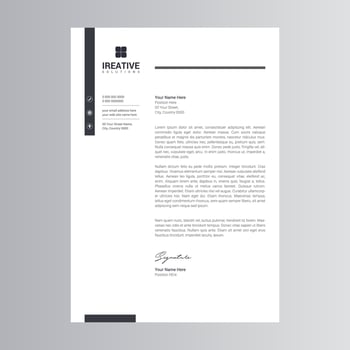 Clean and Modern Letterhead Template vector