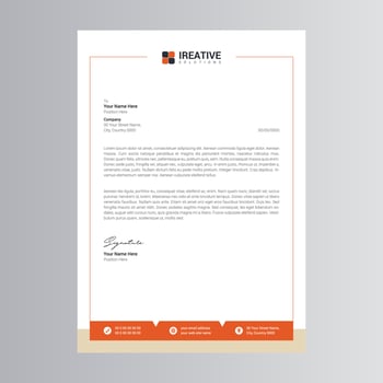 Clean and Modern Letterhead Template vector