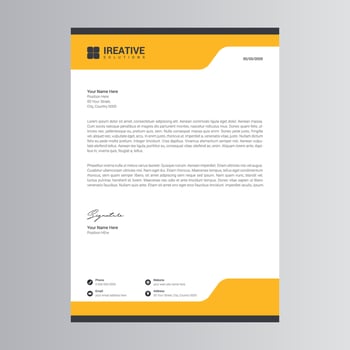 Clean and Modern Letterhead Template vector