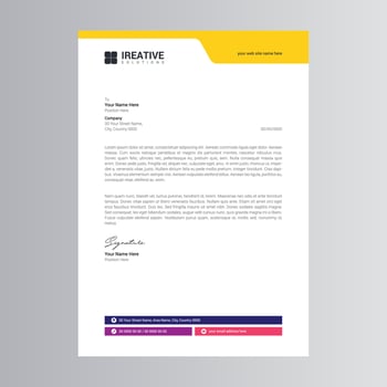 Clean and Modern Letterhead Template vector
