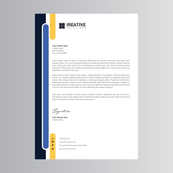 Clean and Modern Letterhead Template vector