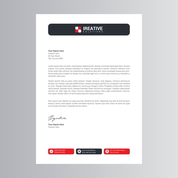 Clean and Modern Letterhead Template vector
