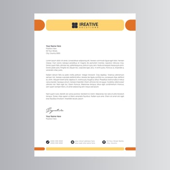 Clean and Modern Letterhead Template vector