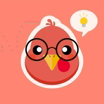 Turkey chicken cartoon character design. Thanksgiving turkey mascot. Vector character. Turkey head cartoon in flat style vector illustration