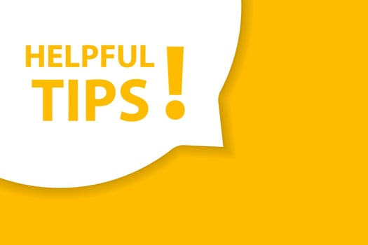 Helpful tips speech bubble banner vector with copy space for business, marketing, flyers, banners, presentations and posters. illustration