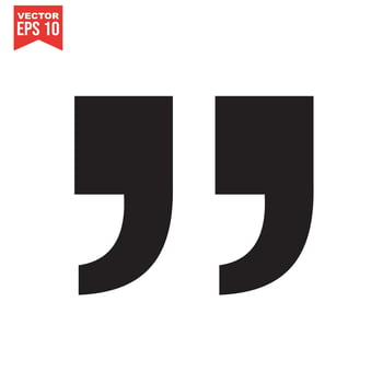Quote Mark Icon Symbol Vector Illustration