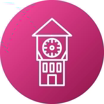 Clock Tower Icon Style vector