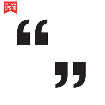 Quote Mark Icon Symbol Vector Illustration