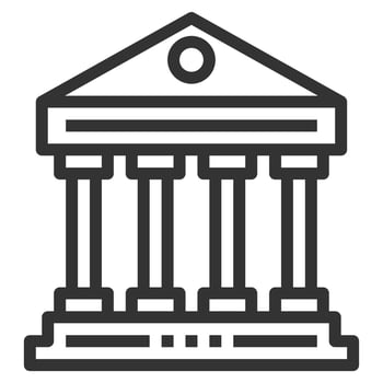 MUSEUM LINE ICON LOGO VECTOR