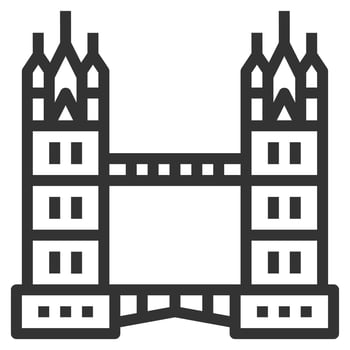LANDMARK LINE ICON LOGO VECTOR