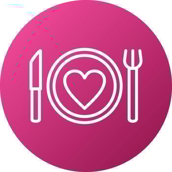 Wedding Dinner Icon Style vector