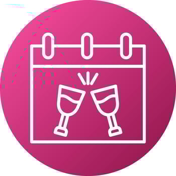 New Year Calendar Icon Style vector