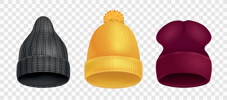 Realistic Hats Set vector