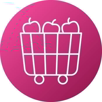 Fruit Cart Icon Style vector
