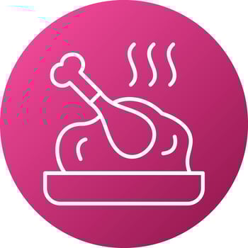 Roast Chicken Icon Style vector