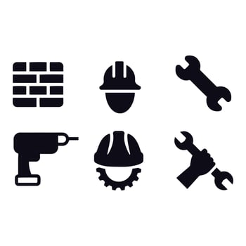 civil engineering icons vector design