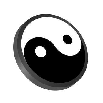 3d yin yang symbol vector
